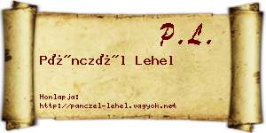 Pánczél Lehel névjegykártya